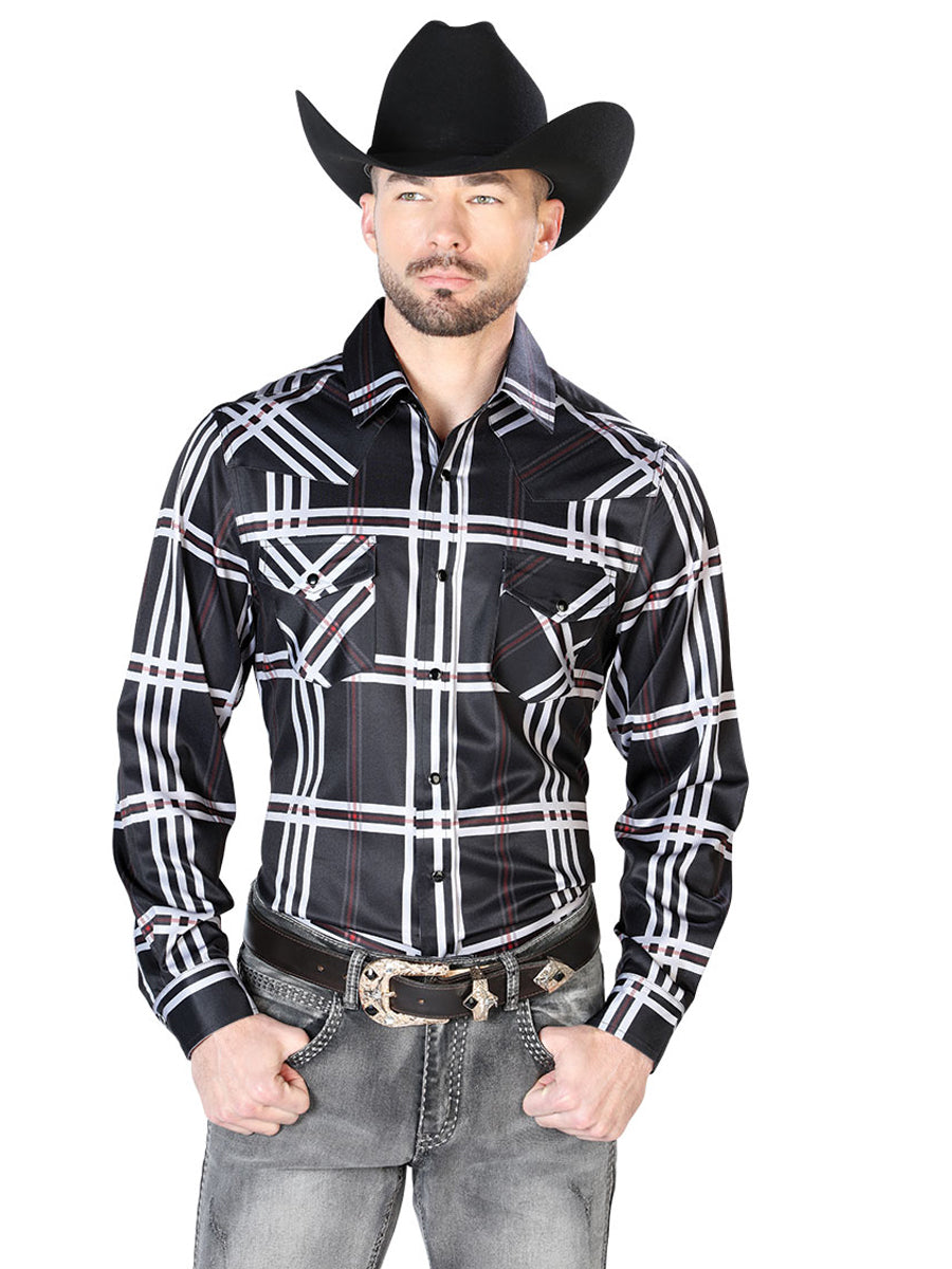 Black With Stripes Casual Long Sleeve Shirt 43927