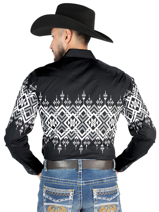 El General - Camisa casual de manga larga - Negra 44451