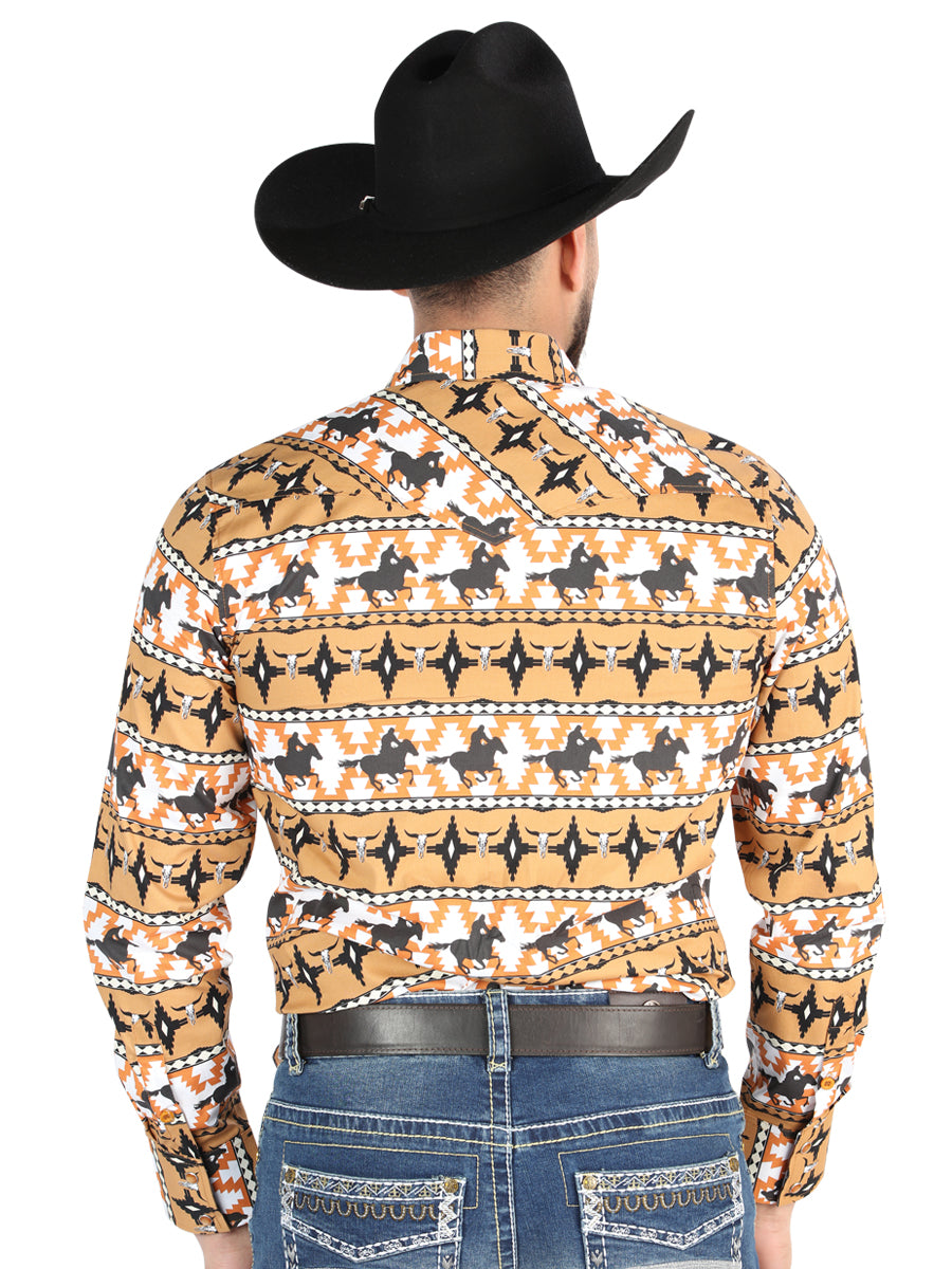 El General - Camisa informal de manga larga - Gris topo 44477
