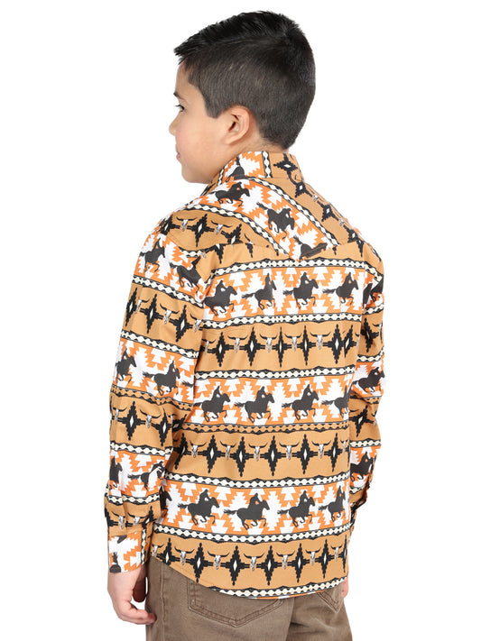 Camisa informal de manga larga de El General Amarillo 44493