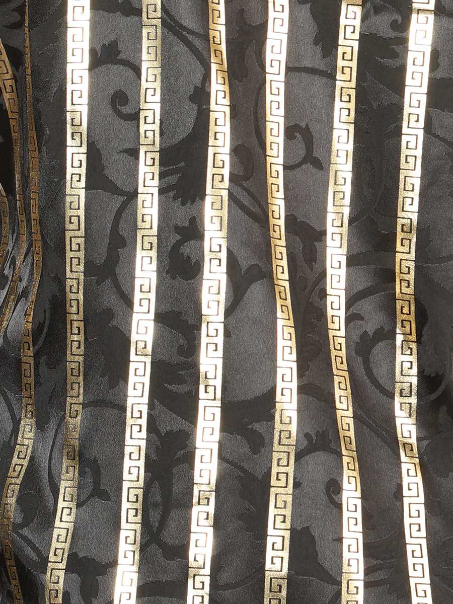 Camisa informal de manga larga El General negra/dorada 44554