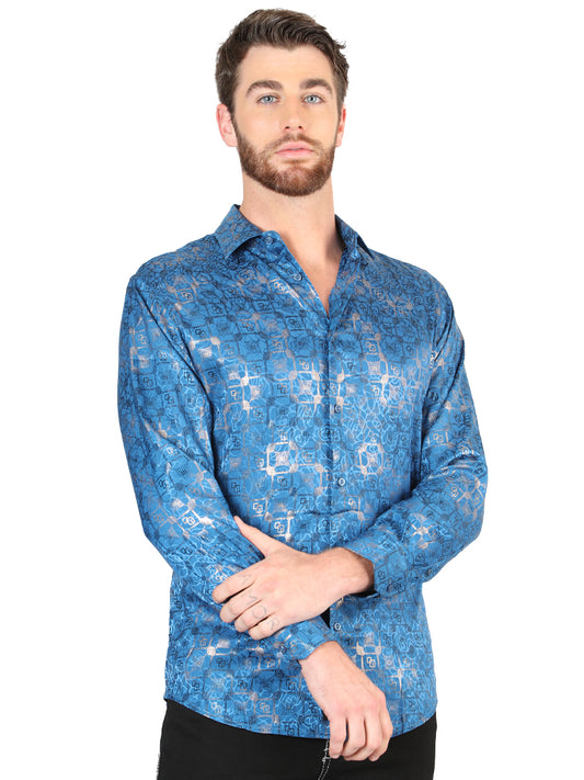 El General Teal Casual Long-Sleeve Shirt 44573