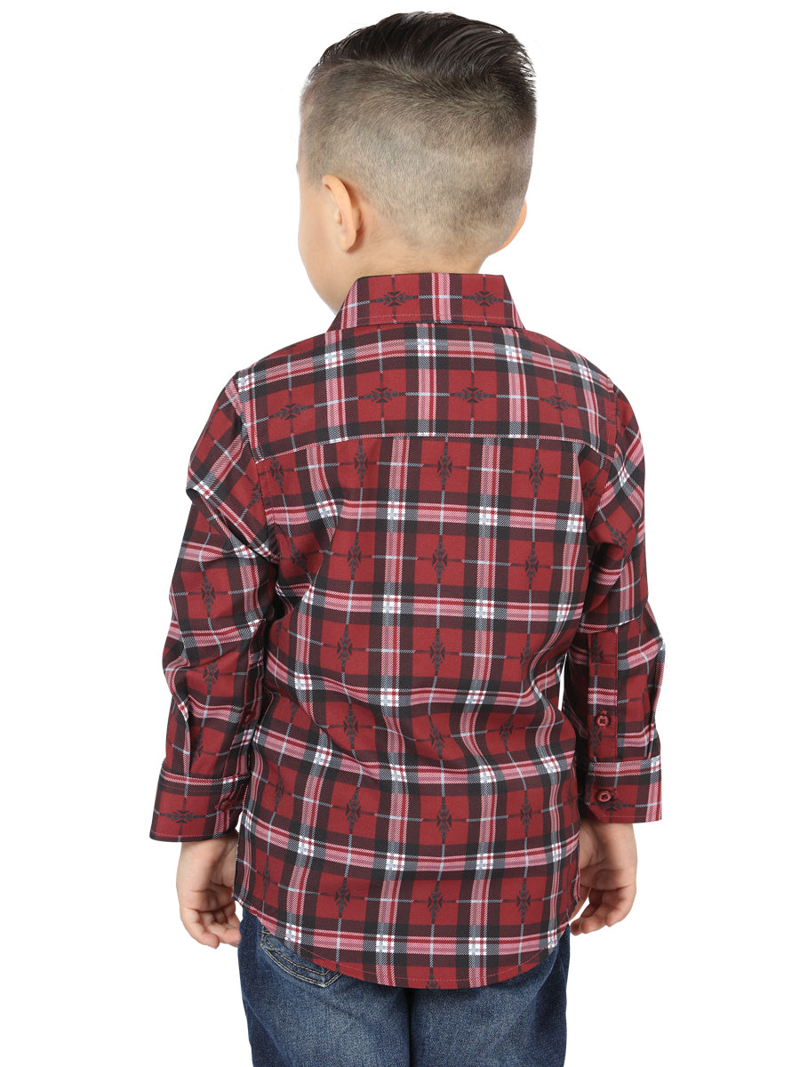Camisa informal de manga larga roja El General 44744