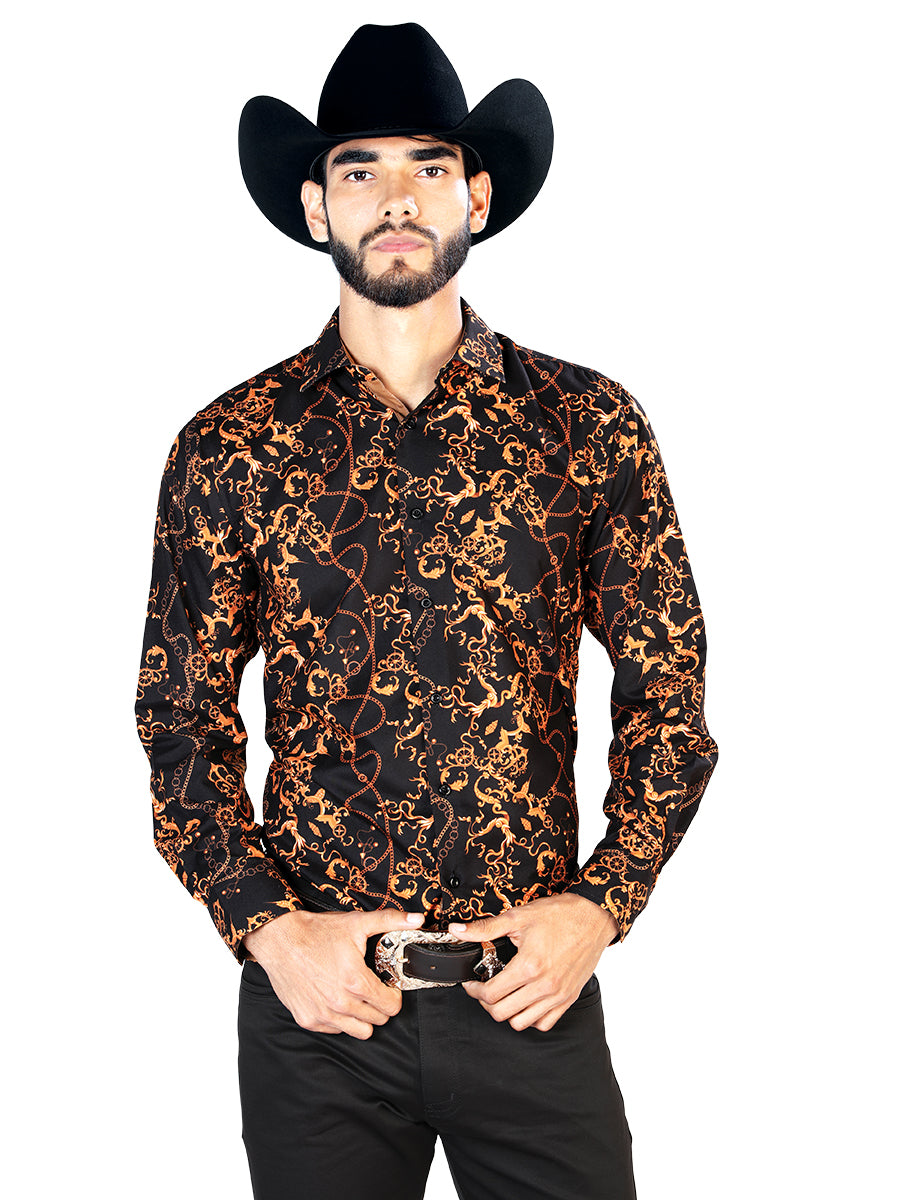 Black Casual Long Sleeve Shirt 126268