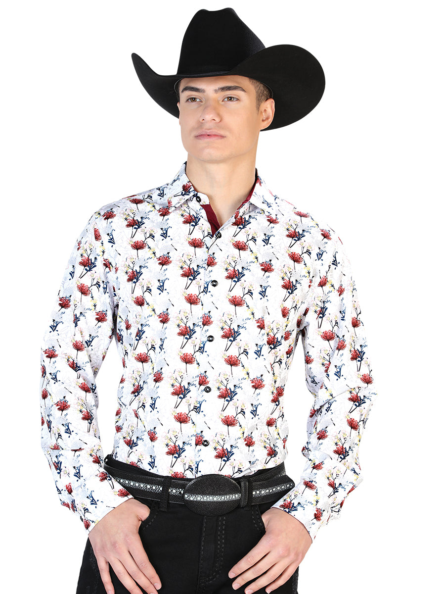 White Casual Long Sleeve Shirt 126271