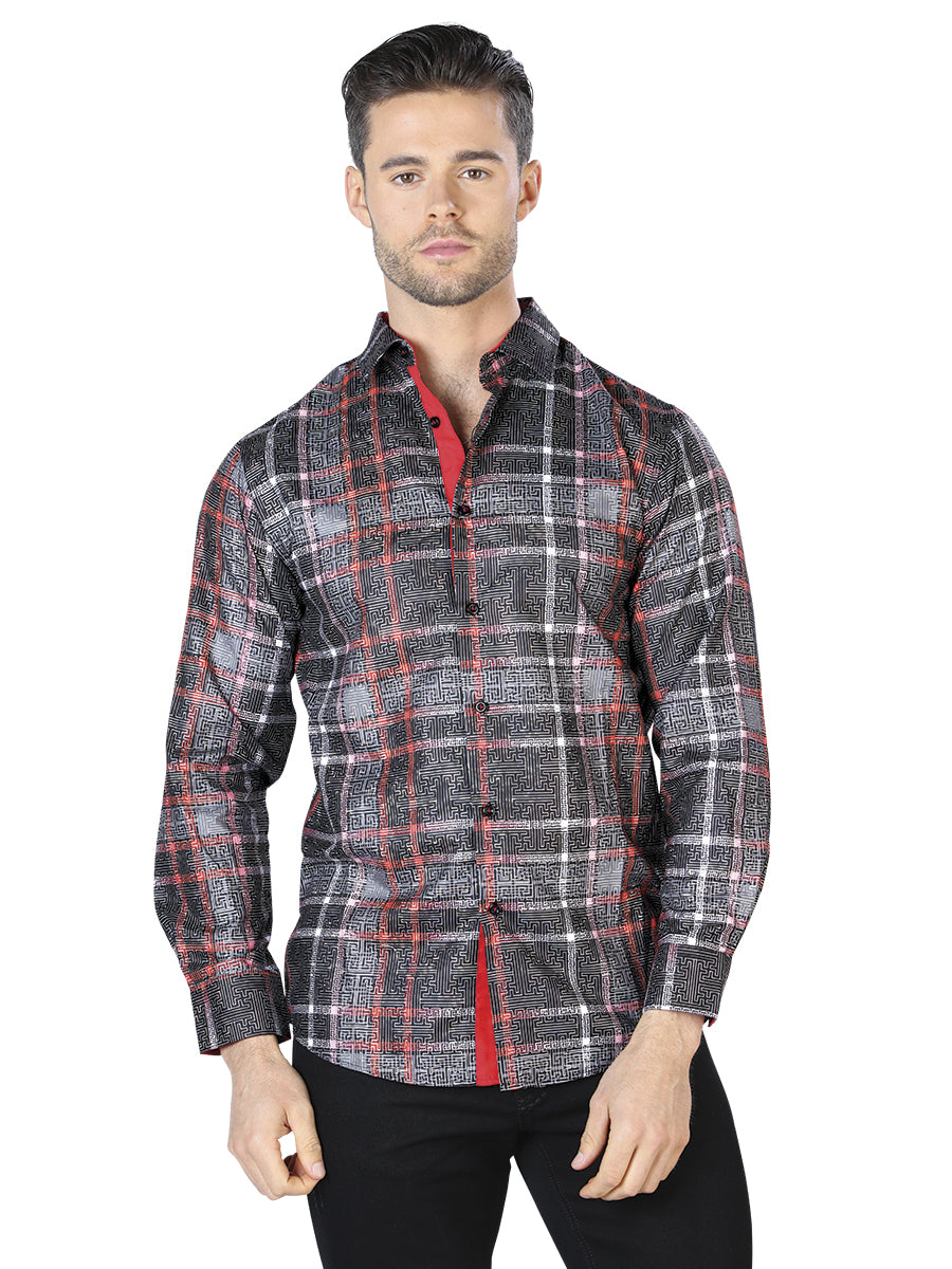 Black And White Casual Long Sleeve Shirt 44028