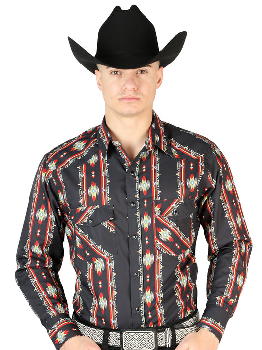 Camisa vaquera negra de manga larga 44210