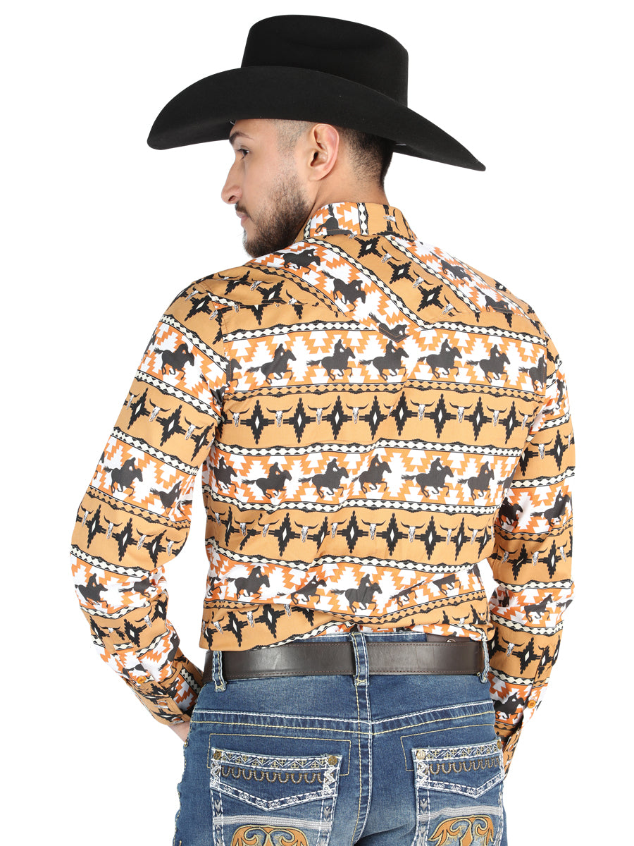 El General - Camisa informal de manga larga - Gris topo 44477