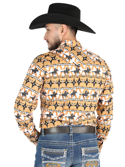 El General - Camisa informal de manga larga - Gris topo 44477