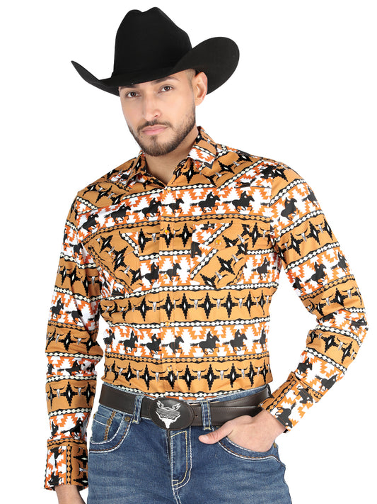 El General - Camisa informal de manga larga - Gris topo 44477