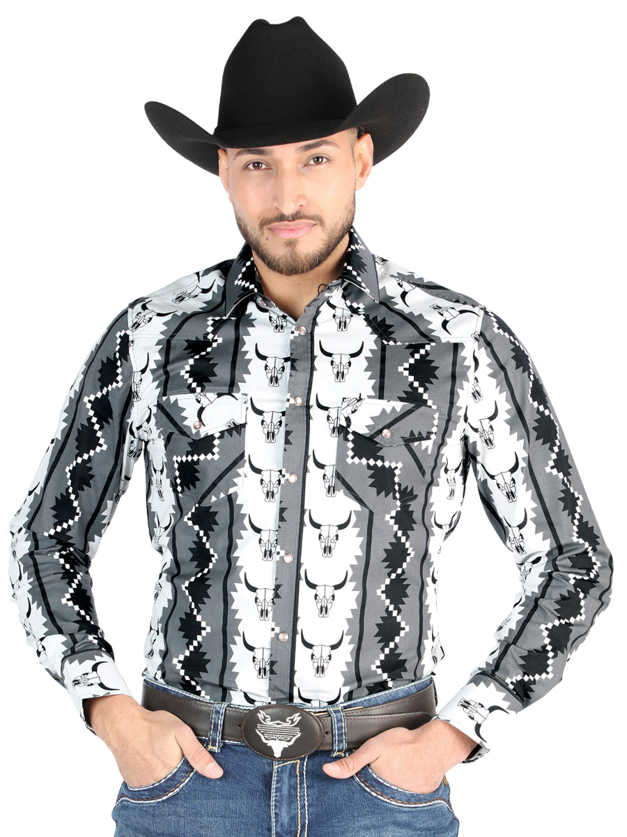 El General - Camisa casual de manga larga - Negro 44491