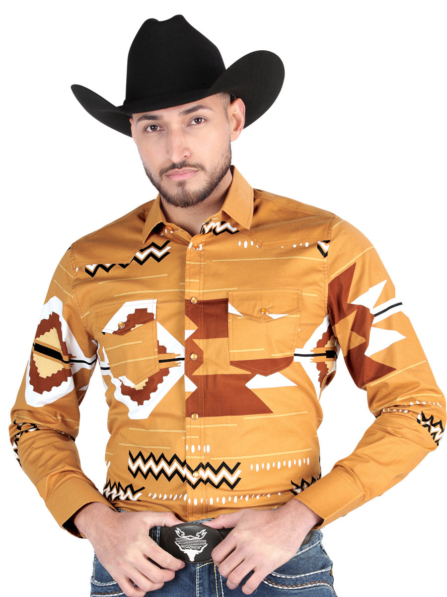 El General - Camisa informal de manga larga - Gris topo 44499