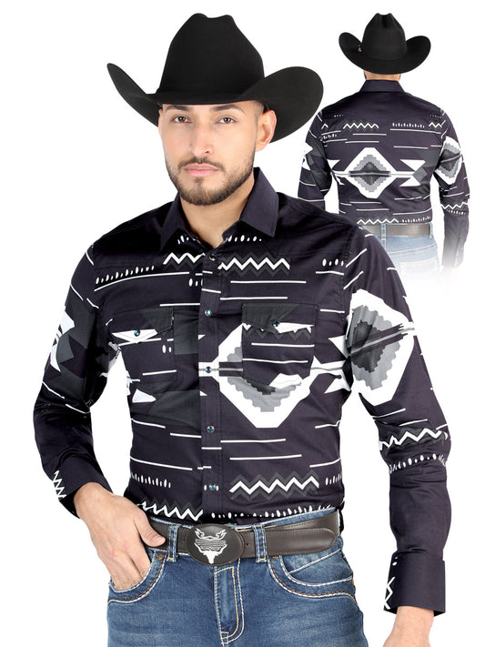 El General - Camisa casual de manga larga - Negra 44500