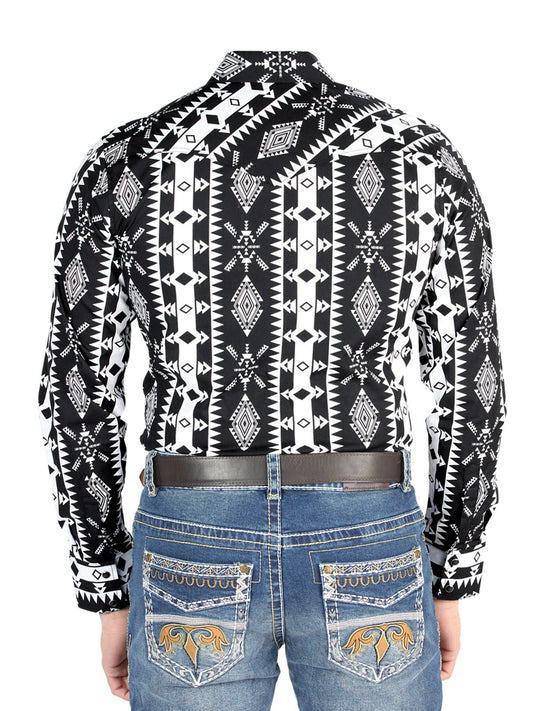 El General - Camisa casual de manga larga - Negra 44501