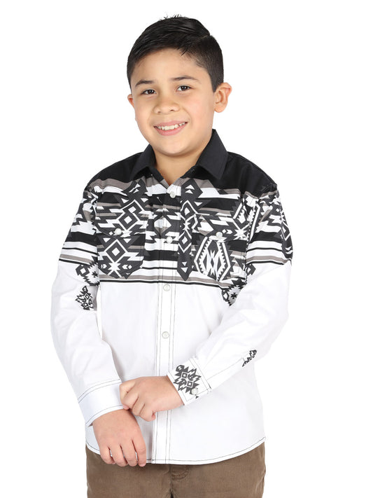 Camisa informal de manga larga de El General Negra 44505