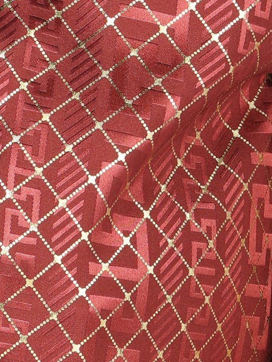 Camisa informal de manga larga color burdeos El General 44570