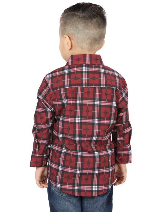 Camisa informal de manga larga roja El General 44744